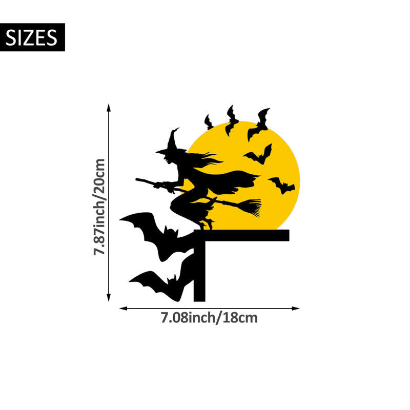 Ryxilo Witch & Bats Halloween Door Corner Decoration