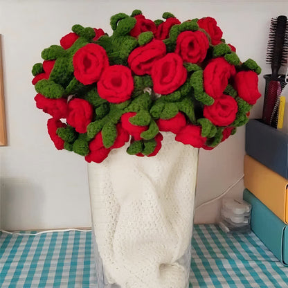 Ryxilo Handmade Crochet Rose Blanket Bouquet