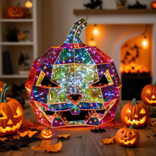 Ryxilo Ghost Face Pumpkin Infinity Lights Decoration
