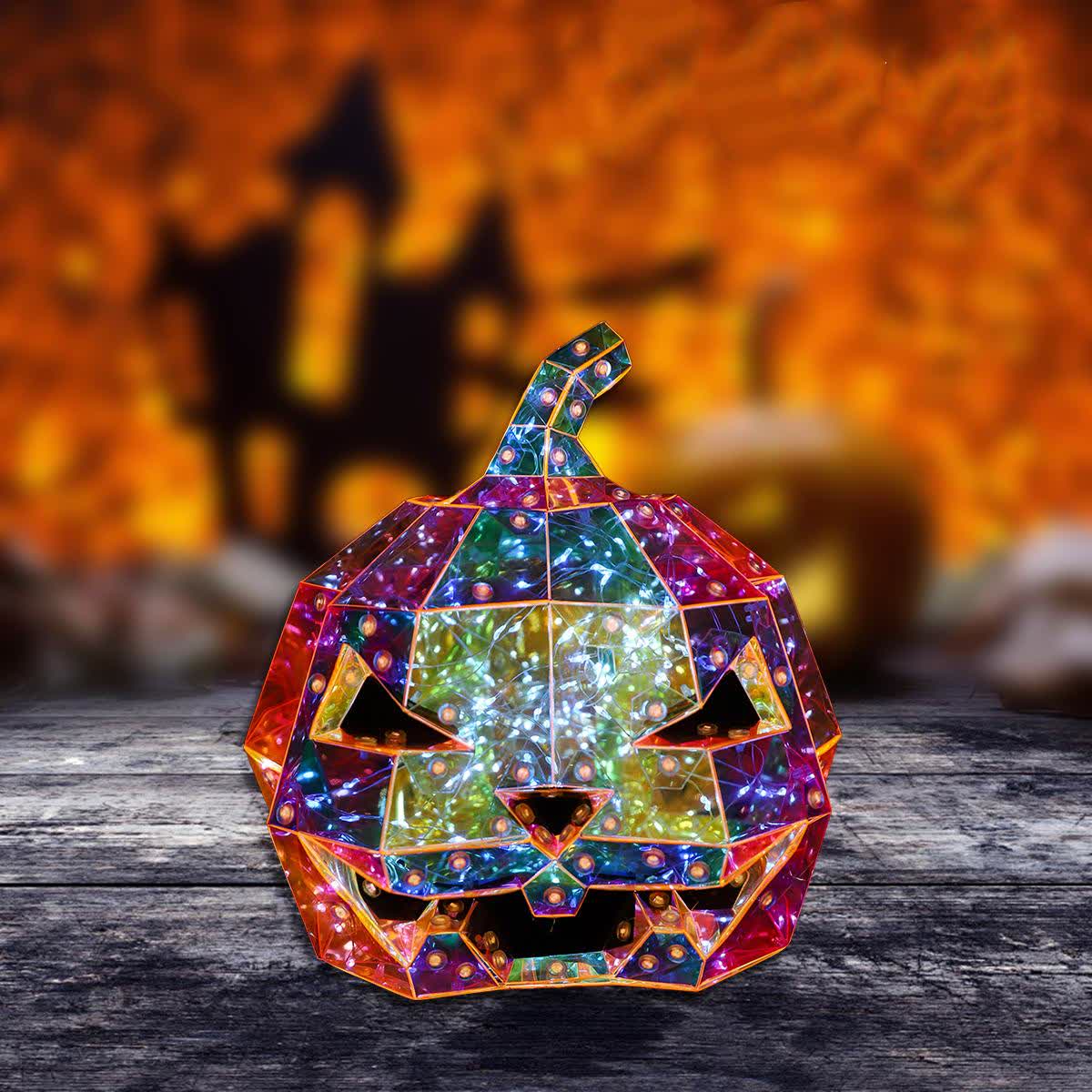 Ryxilo Ghost Face Pumpkin Infinity Lights Decoration