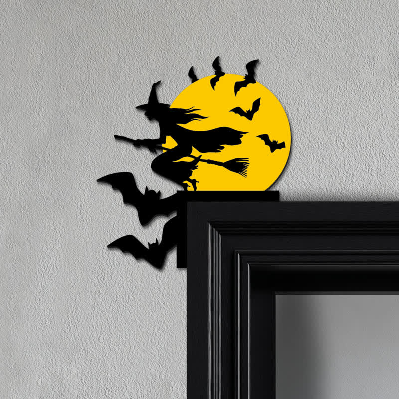 Ryxilo Witch & Bats Halloween Door Corner Decoration