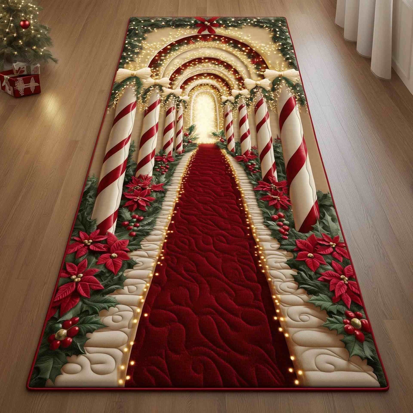 Ryxilo Christmas Tree Inspired Decorative Rug