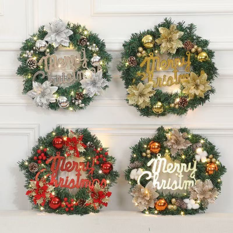 🎄 Classic Christmas Wreath - Traditional Evergreen Decoration with Pine Cones & Berries