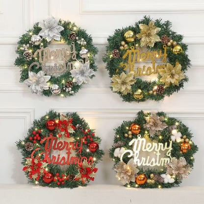 🎄 Classic Christmas Wreath - Traditional Evergreen Decoration with Pine Cones & Berries