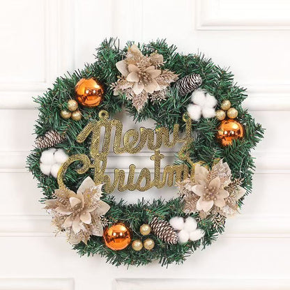 🎄 Classic Christmas Wreath - Traditional Evergreen Decoration with Pine Cones & Berries
