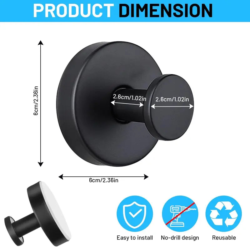 ✨ 2 PCS Suction Cup Hooks for Shower