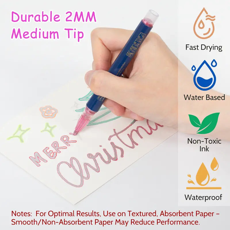 ✨ RXILO Outline Shimmer Markers – 36 &amp; 48 Glitter Metallic Gel Pens