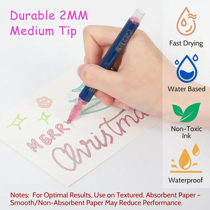 ✨ RXILO Outline Shimmer Markers – 36 &amp; 48 Glitter Metallic Gel Pens