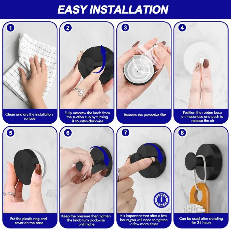 ✨ 2 PCS Suction Cup Hooks for Shower