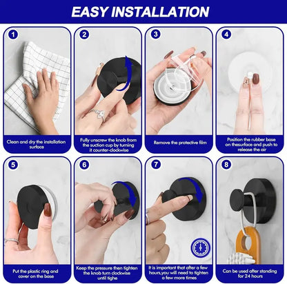 ✨ 2 PCS Suction Cup Hooks for Shower