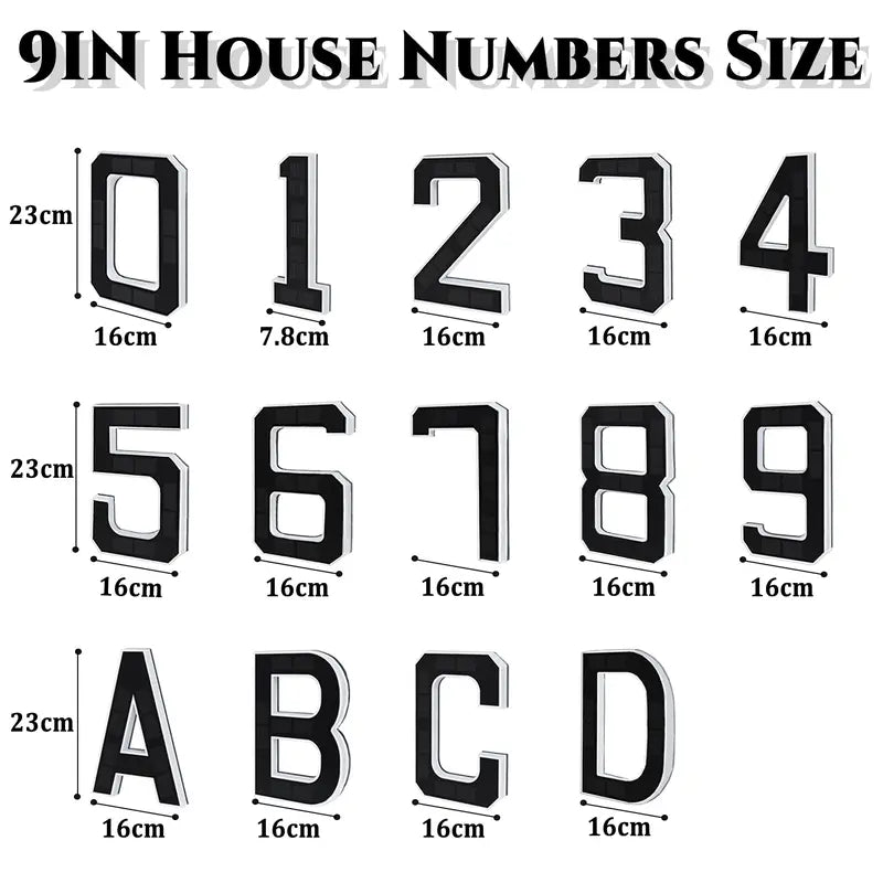 Lighted House Numbers Waterproof LED Address Signs for Outside Modern House Numbers with Large Personalization Options,Decorate your door number, DIY personalisation.Modern Farmhouse Illuminated Sign Light