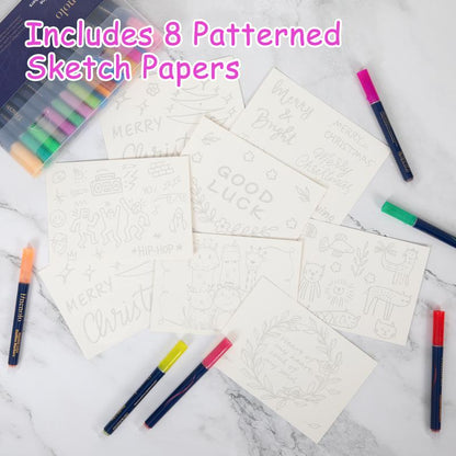 ✨ RXILO Outline Shimmer Markers – 36 &amp; 48 Glitter Metallic Gel Pens